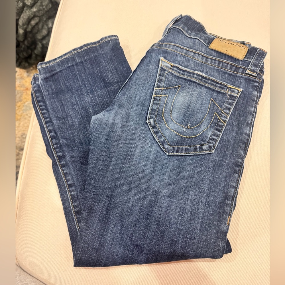 True Religion Men’s Blue Jeans - Ricky  Relaxed Straight Leg